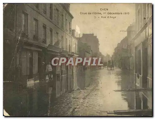 Cartes postales Caen Inonde 31 decembre 1925 1 Janvier 1926 Crue de L Orne Rue d Auge