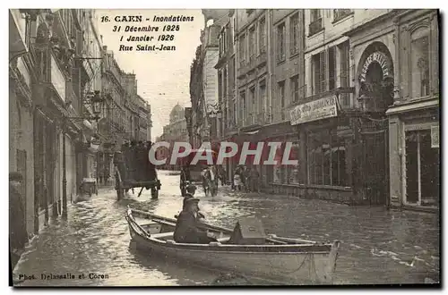 Ansichtskarte AK Caen Inonde 31 decembre 1925 1 Janvier 1926 Rue Saint Jean