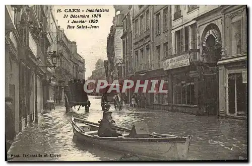 Cartes postales Caen Inonde 31 decembre 1925 1 Janvier 1926 Rue Saint Jean