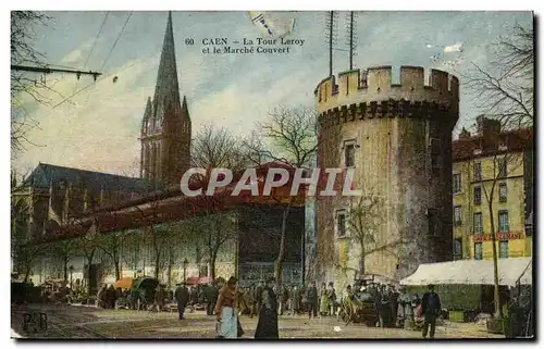 Cartes postales Caen La Tour Leroy et le Marche Couvert