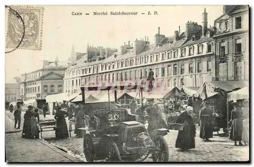 Cartes postales Caen Marche Saint Sauveur Automobile TOP