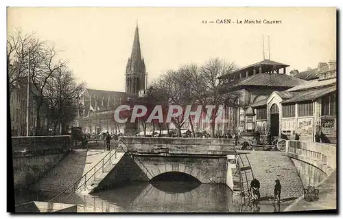 Cartes postales Caen Le Marche Couvert