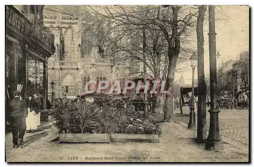 Cartes postales Caen Boulevard St Pierre Marche aux fleurs