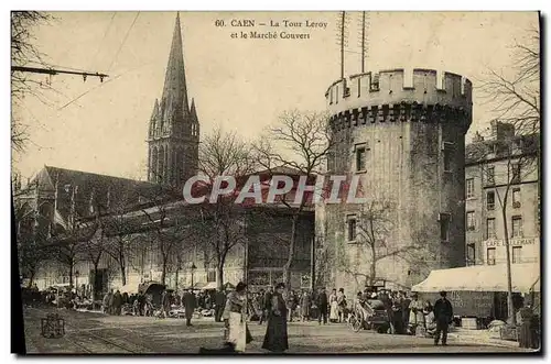 Cartes postales Caen Tour Leroy et le marche couvert