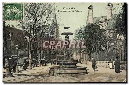 Cartes postales Caen Fontaine des 3 Graces