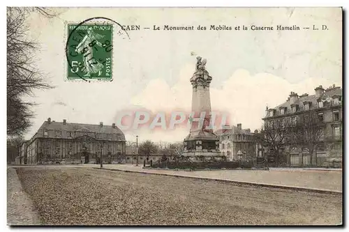 Cartes postales Caen Le Monument a des Mobiles et la Caserne Hamelin