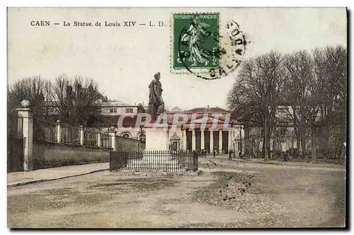 Ansichtskarte AK Caen Le Statue de Louis XIV