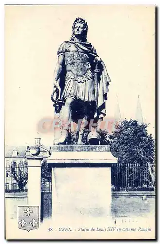 Cartes postales Caen La Statue de Louis XIV en costume romain