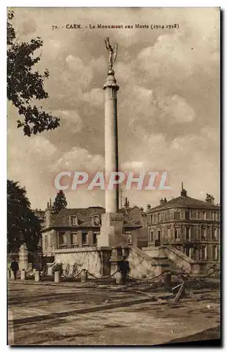 Ansichtskarte AK Caen Le Monument aux Morts 1914 1918