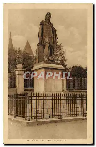 Ansichtskarte AK Caen Statue de Louis XIV