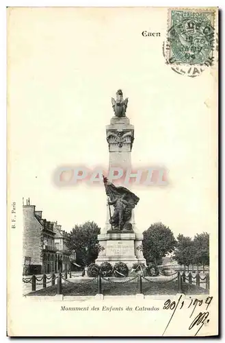 Cartes postales Caen Monument des Enfants du Calvados Militaria