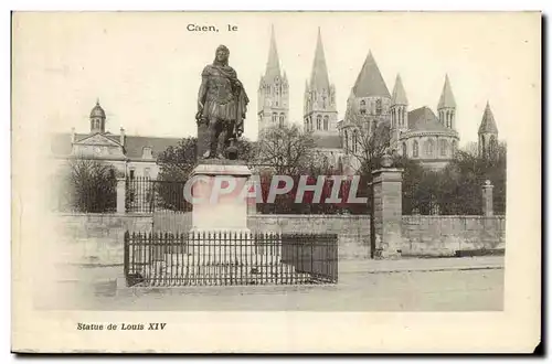 Ansichtskarte AK Caen Statue de Louis XIV