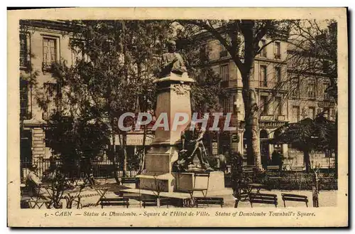 Ansichtskarte AK Caen Statue de Demolombe Square de L Hotel de Ville