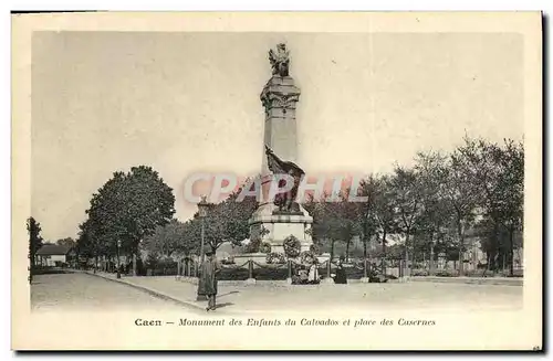 Ansichtskarte AK Caen Le Monument des Enfants du Calvados et Place des Casernes