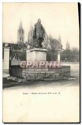 Ansichtskarte AK Caen statue de Louis XIV