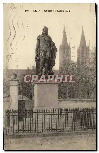 Cartes postales Caen Statue de Louis XIV