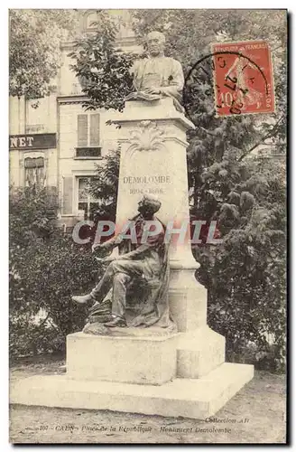 Ansichtskarte AK Caen Place de la Republique Monument Demolombe