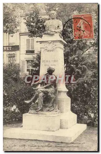 Cartes postales Caen Place de la Republique Monument Demolombe