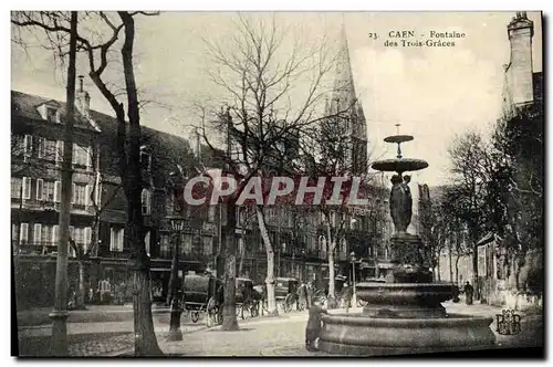 Cartes postales Caen Fontaine des Trois Graces