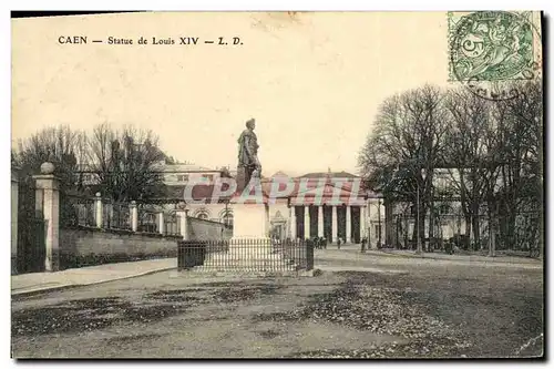 Cartes postales Caen Statue de Louis XIV