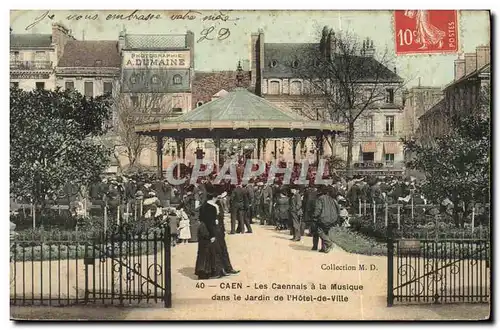 Cartes postales Caen Les Caennals a la Musique dans le Jardin de L Hotel de Ville carte toilee