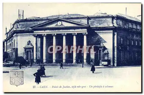 Cartes postales Caen Le Palais de Justice style neo grec Un peristyle a colonnes