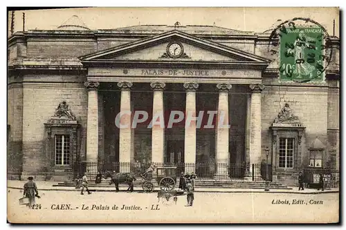 Cartes postales Caen Le Palais de Justice bonne animation