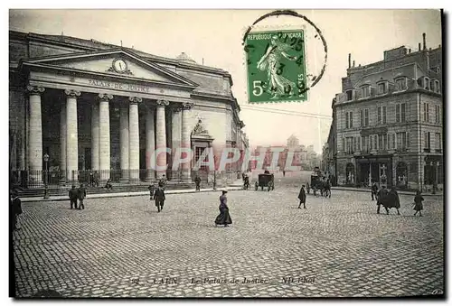 Ansichtskarte AK Caen Le Palais de Justice et Place Saint Sauveur