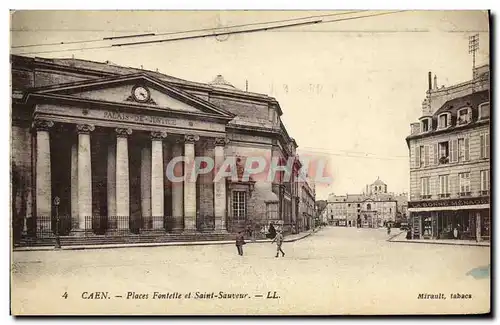 Ansichtskarte AK Caen Places Fontelle et Saint Sauveur