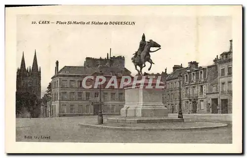 Cartes postales Caen Place St Martin Statue de Duguesclin