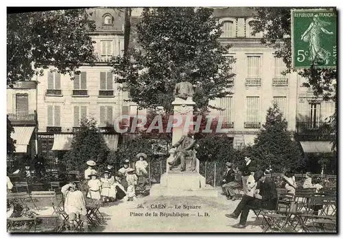 Ansichtskarte AK Caen Place de la Republique Enfants