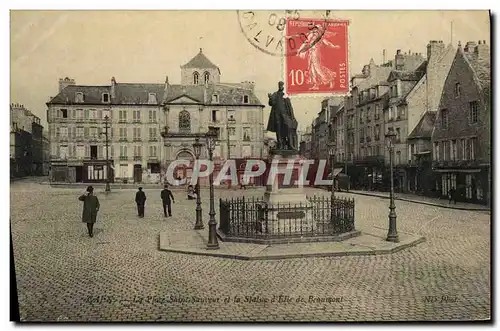 Ansichtskarte AK Caen La Place Saint Sauveur et la statue d Elie de Beaumont