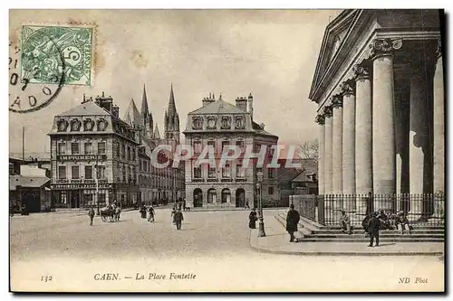 Cartes postales Caen La Place Fontette