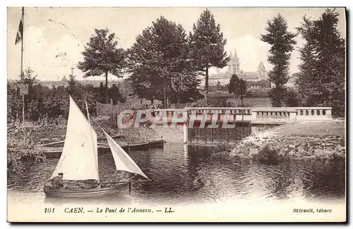 Ansichtskarte AK Caen Le Pont L Anneau Bateau