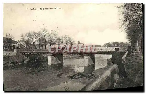 Cartes postales Caen Le Pont rue de la Gare