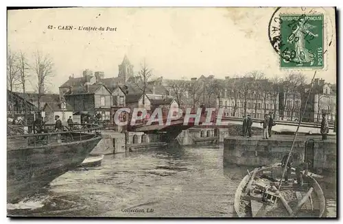 Cartes postales Caen L Entree du Port Bateaux