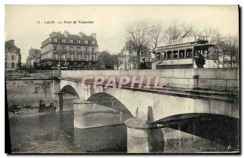 Ansichtskarte AK Caen Le Pont de Vaucelles Tramway