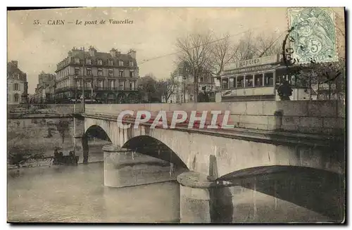Ansichtskarte AK Caen Le Pont de Vaucelles Tramway