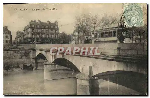 Cartes postales Caen Le Pont de Vaucelles Tramway