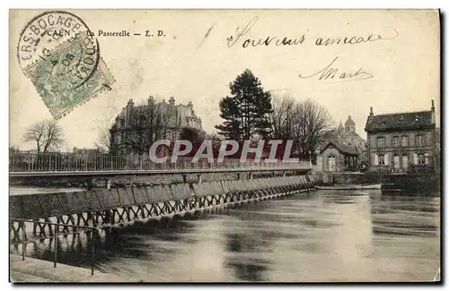 Cartes postales Caen La passerelle