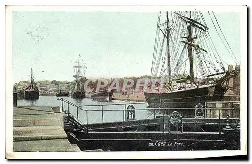 Cartes postales Caen Le port Bateaux