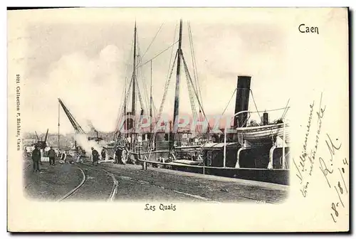 Cartes postales Caen Les Quais Bateau