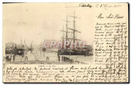 Cartes postales Caen Le Port Bateau