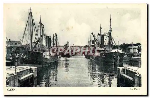 Ansichtskarte AK Caen Le Port Bateaux