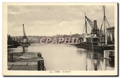 Ansichtskarte AK Caen Le Bassin Bateau