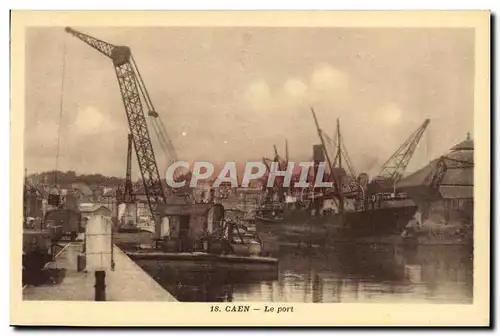 Ansichtskarte AK Caen Le Port Bateau