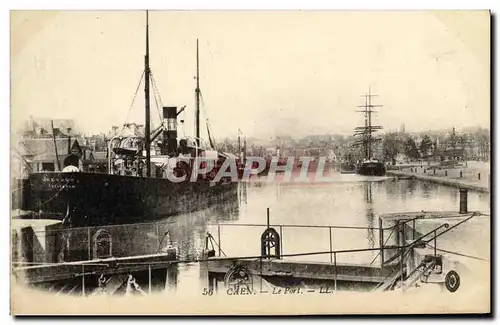 Ansichtskarte AK Caen Le Port Bateaux