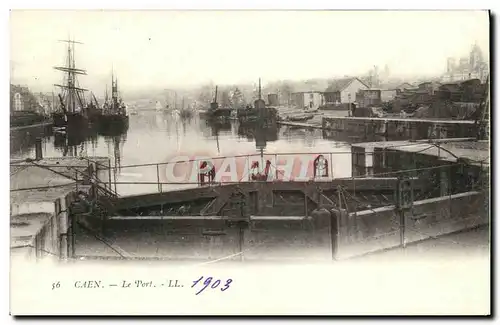 Ansichtskarte AK Caen Le Port Bateaux