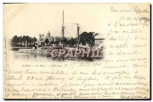 Cartes postales Caen Le Port Bateau Voilier