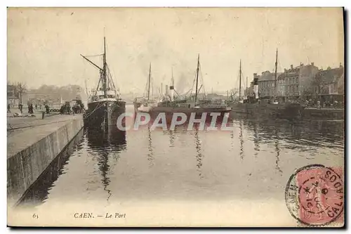 Ansichtskarte AK Caen Le Port Bateaux